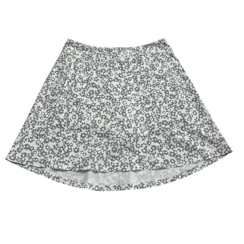 G/Fore Floral Golf Mini Skort With Pockets Grey Size XS